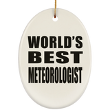 World's Best Meteorologist - Oval Ornament