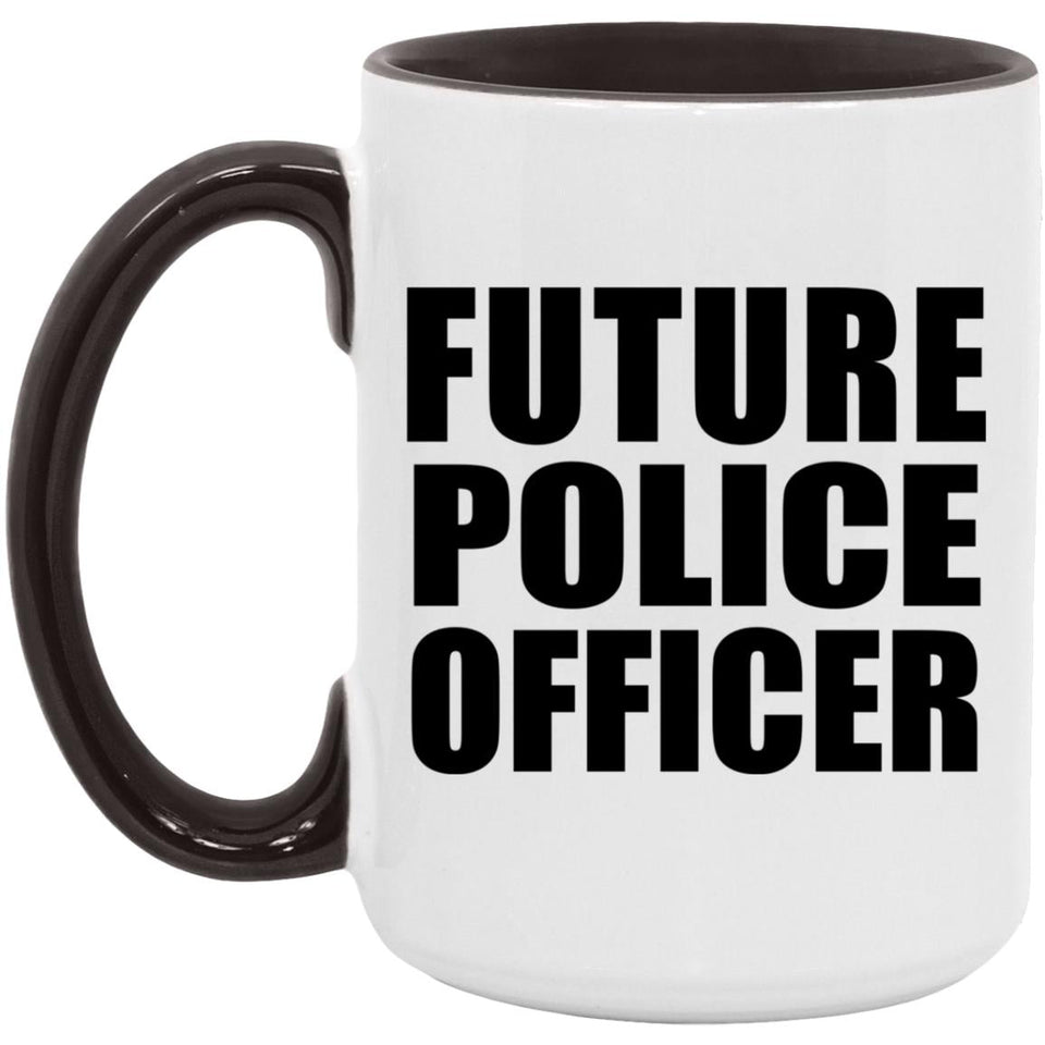 Future Police Officer - 15oz Accent Mug Black