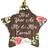First Year As Mr & Mrs Carroll - Star Ornament A