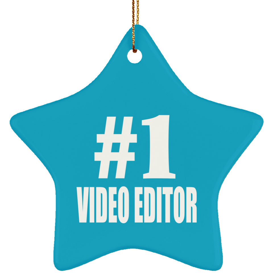 Number One #1 Video Editor - Star Ornament