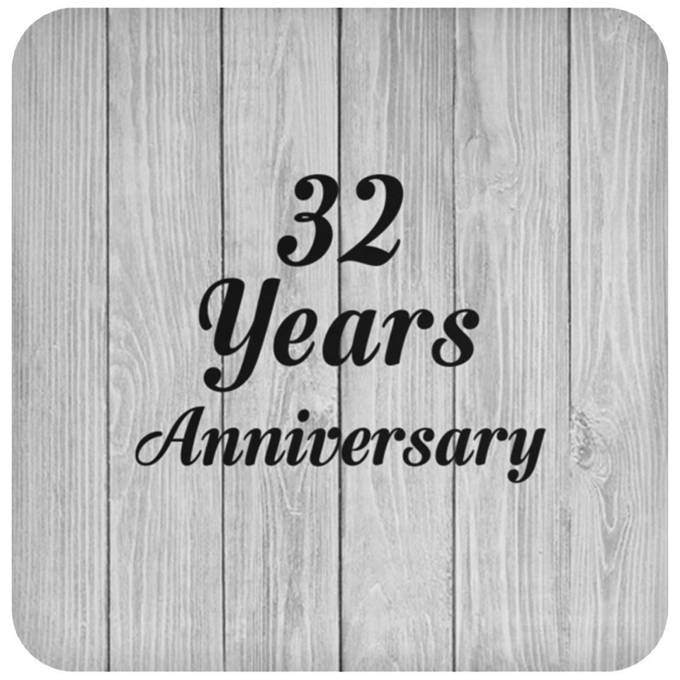 32nd Anniversary 32 Years Anniversary - Drink Coaster F