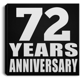 72nd Anniversary 72 Years Anniversary - Canvas Square