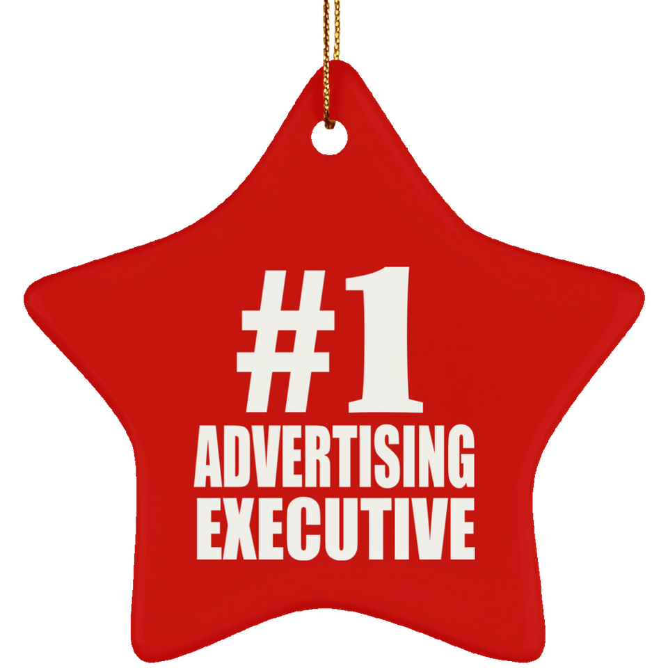Number One #1 Advertising Executive - Star Ornament