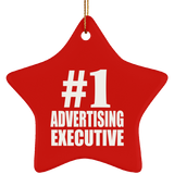 Number One #1 Advertising Executive - Star Ornament