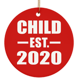 Child Established EST. 2020 - Circle Ornament