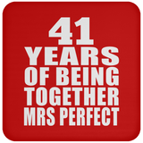 41st Anniversary 41 Years Of Being Mrs Perfect - Drink Coaster