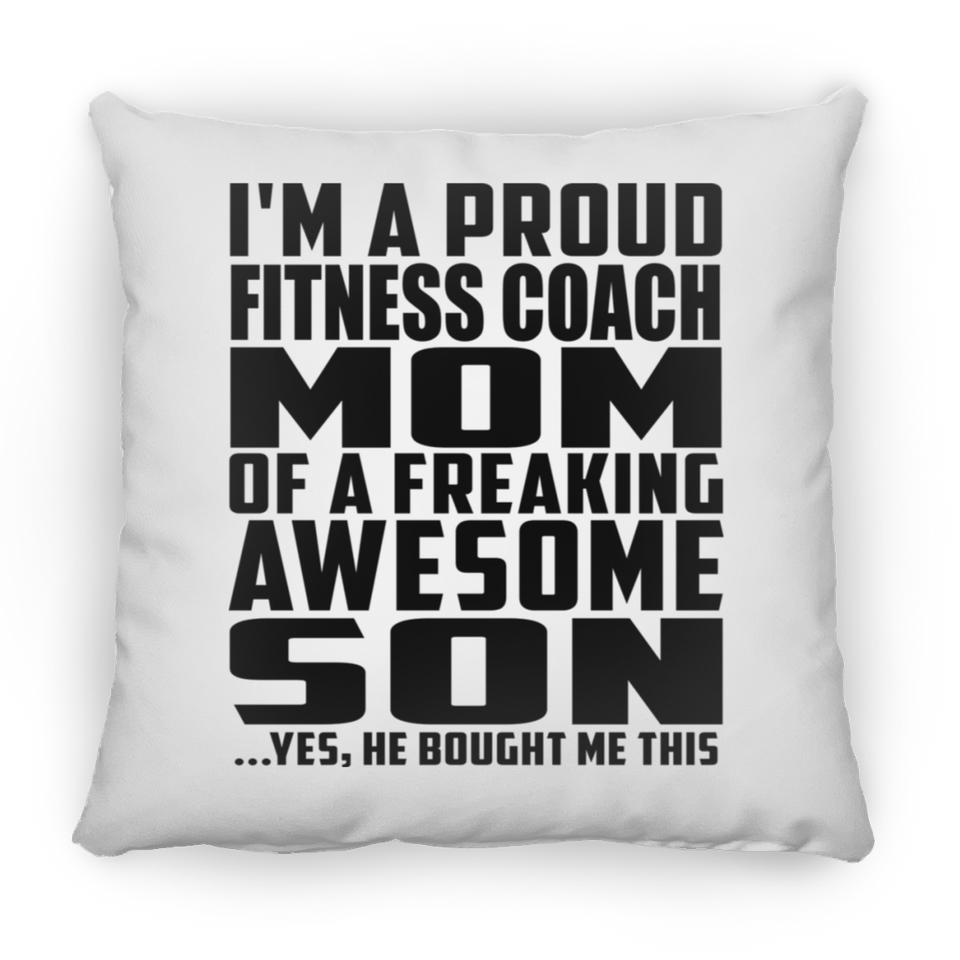 Proud Fitness Coach Mom Of Awesome Son - Throw Pillow