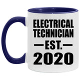 Electrical Technician Established EST. 2020 - 11oz Accent Mug Purple