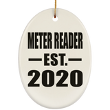 Meter Reader Established EST. 2020 - Oval Ornament