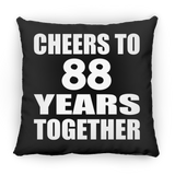 88th Anniversary Cheers To 88 Years Together - Throw Pillow Black