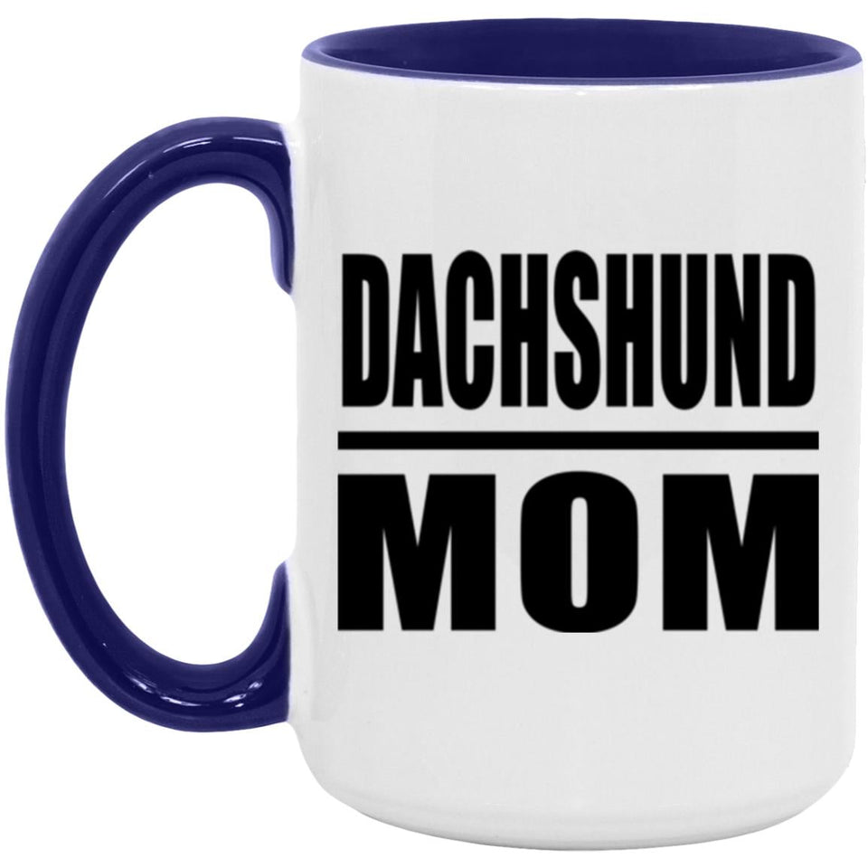 Dachshund Mom - 15oz Accent Mug Purple