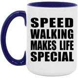 Speed Walking Makes Life Special - 15oz Accent Mug Purple