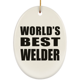 World's Best Welder - Oval Ornament