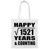 Happy 39th Anniversary Square Root of 1521 Years & Counting - Tote Bag White