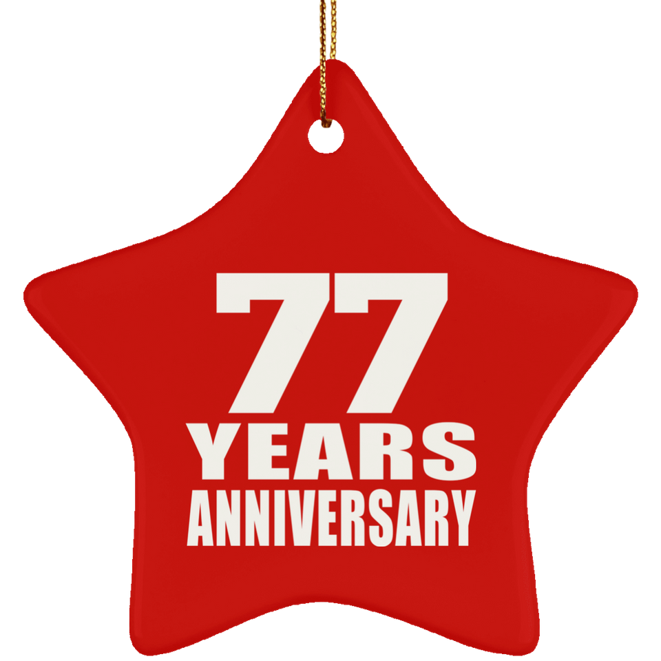 77th Anniversary 77 Years - Star Ornament