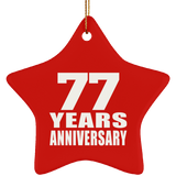 77th Anniversary 77 Years - Star Ornament