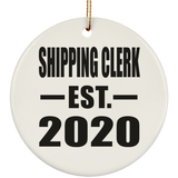 Shipping Clerk Established EST. 2020 - Circle Ornament