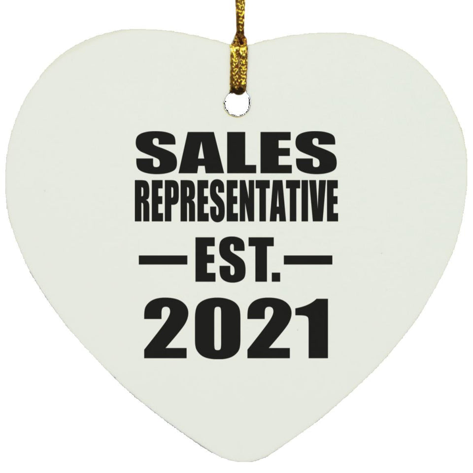 Sales Representative Established EST. 2021 - Heart Ornament