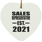Sales Representative Established EST. 2021 - Heart Ornament