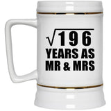 14th Anniversary Square Root of 196 Years As Mr & Mrs - Beer Stein