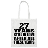 27th Anniversary 27 Years Still In Love After Years - Tote Bag White
