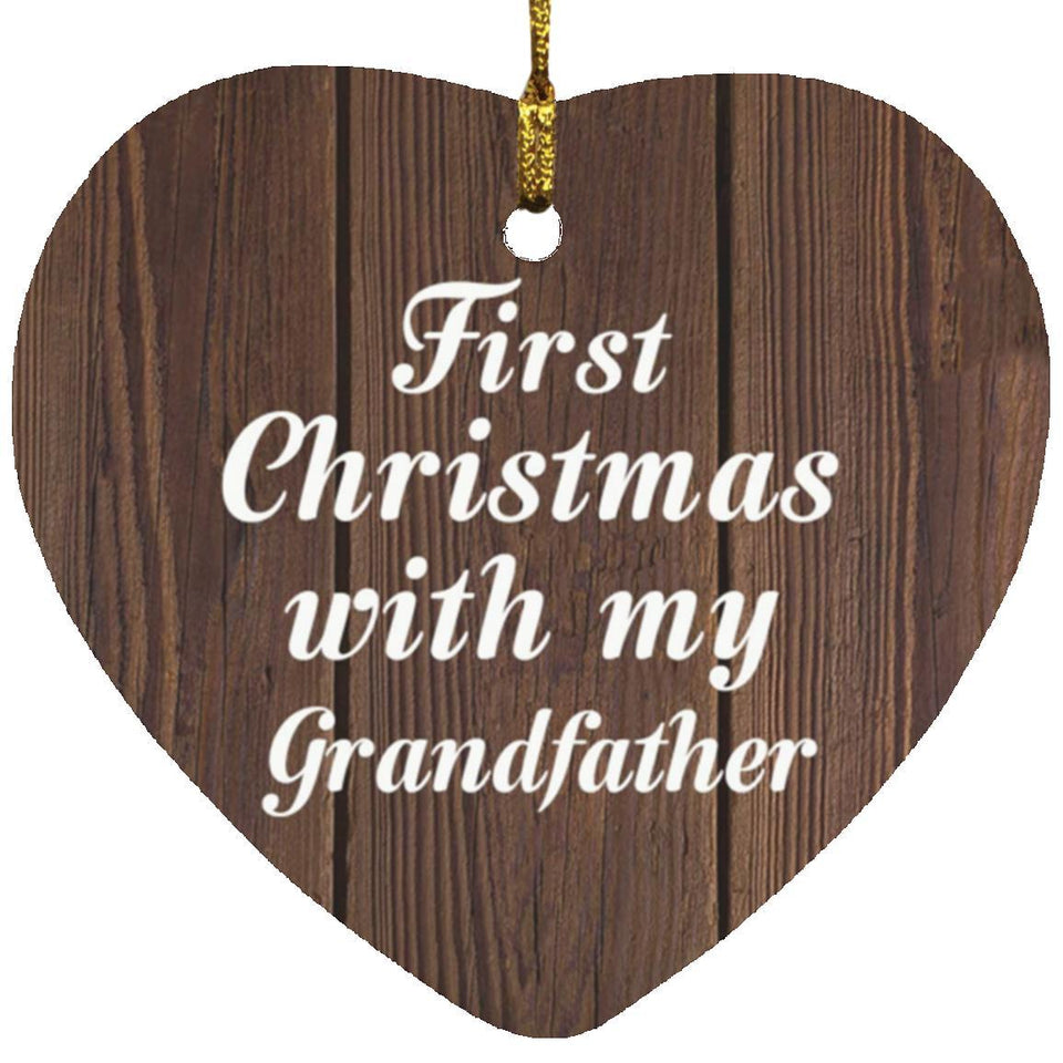 First Christmas With My Grandfather - Heart Ornament D