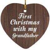 First Christmas With My Grandfather - Heart Ornament D