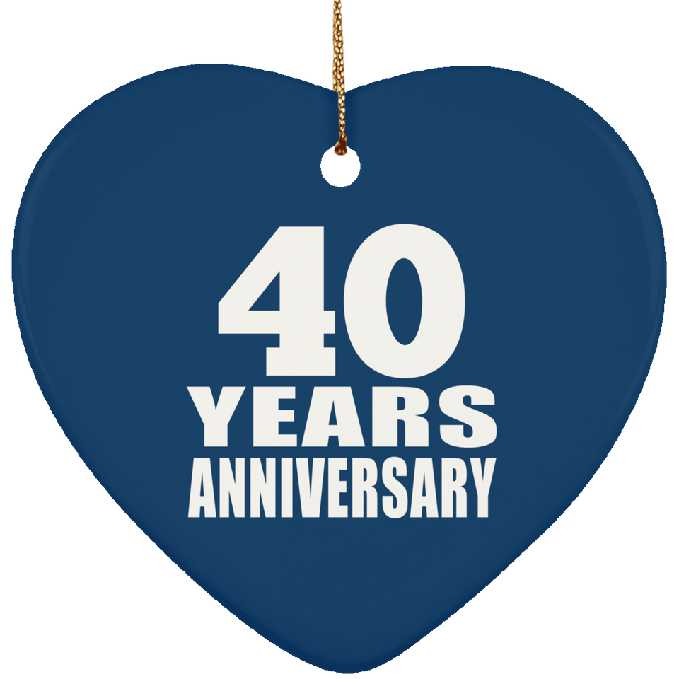 40th Anniversary 40 Years - Heart Ornament