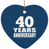 40th Anniversary 40 Years - Heart Ornament