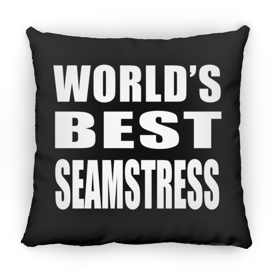 World's Best Seamstress - Throw Pillow Black