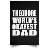 Theodore World's Okayest Dad - Poster Portrait