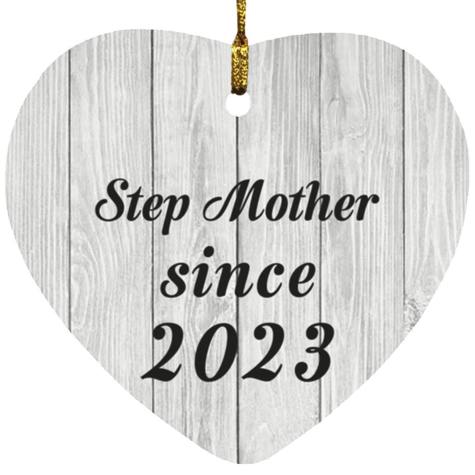 Step Mother Since 2023 - Heart Ornament F