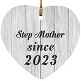 Step Mother Since 2023 - Heart Ornament F