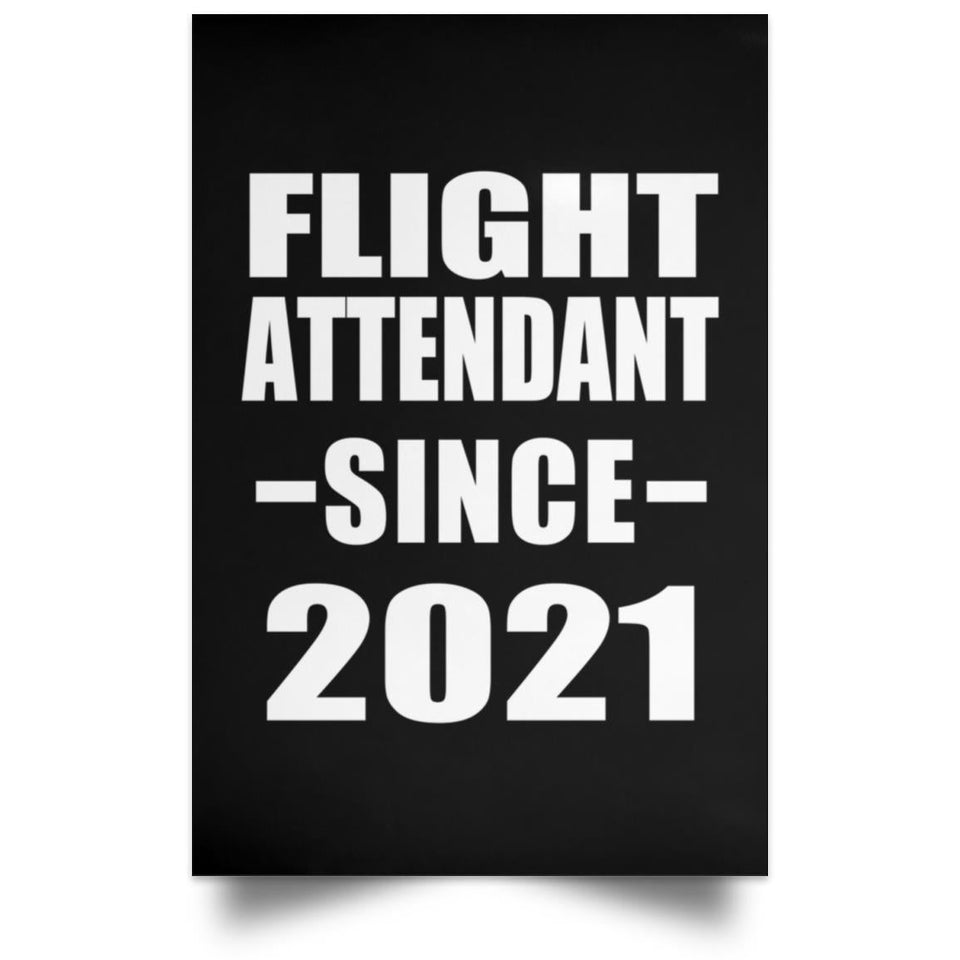 Flight Attendant Since 2021 - Poster Portrait