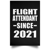 Flight Attendant Since 2021 - Poster Portrait