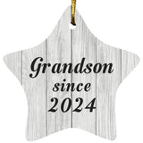 Grandson Since 2024 - Star Ornament F