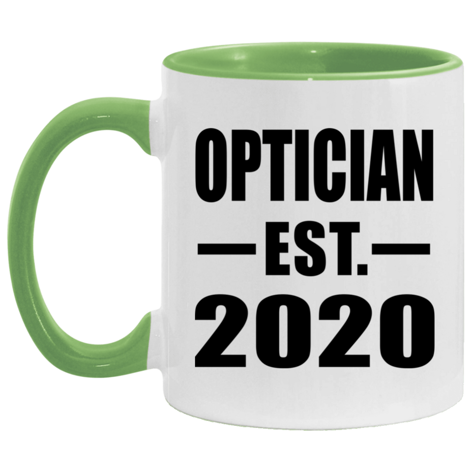 Optician Established EST. 2020 - 11oz Accent Mug Green