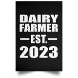 Dairy Farmer Established EST. 2023 - Poster Portrait
