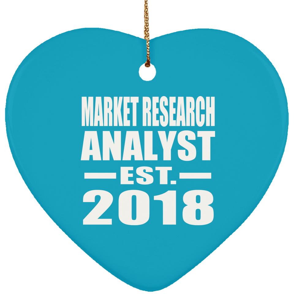 Market Research Analyst Established EST. 2018 - Heart Ornament