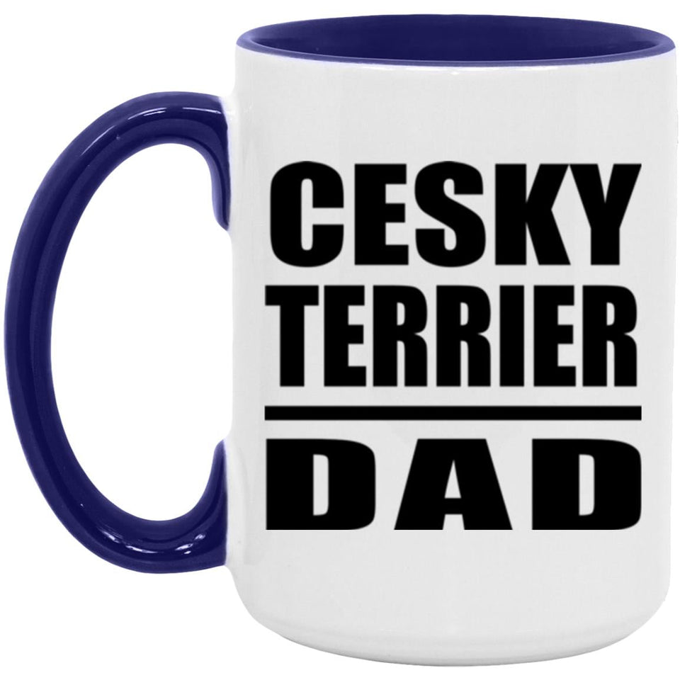 Cesky Terrier Dad - 15oz Accent Mug Purple