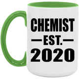 Chemist Established EST. 2020 - 15oz Accent Mug Green
