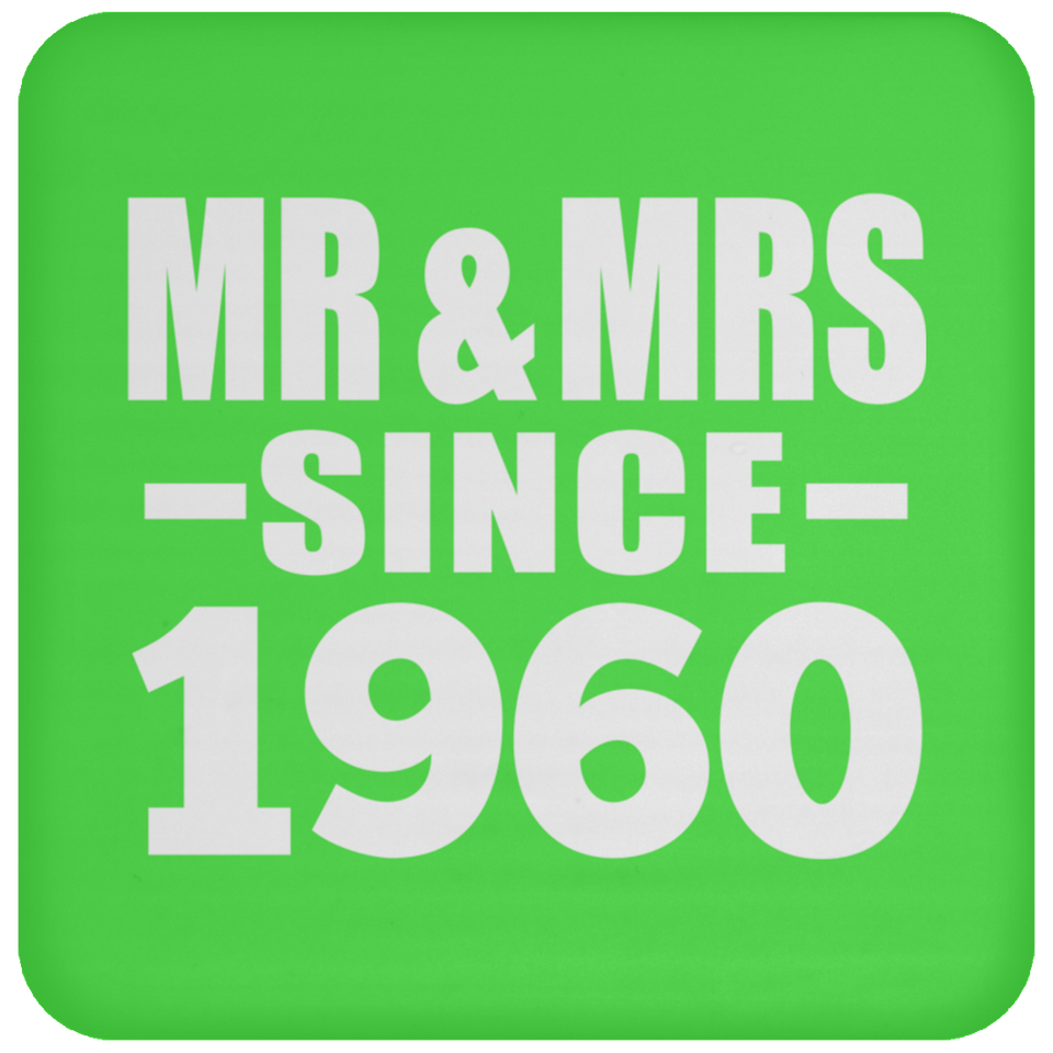64th Anniversary Mr & Mrs Since 1960 - Drink Coaster
