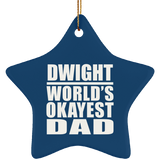 Dwight World's Okayest Dad - Star Ornament