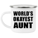 World's Okayest Aunt - 12oz Camping Mug