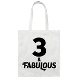 3rd Birthday 3 & Fabulous - Tote Bag White