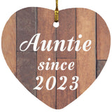 Auntie Since 2023 - Heart Ornament E