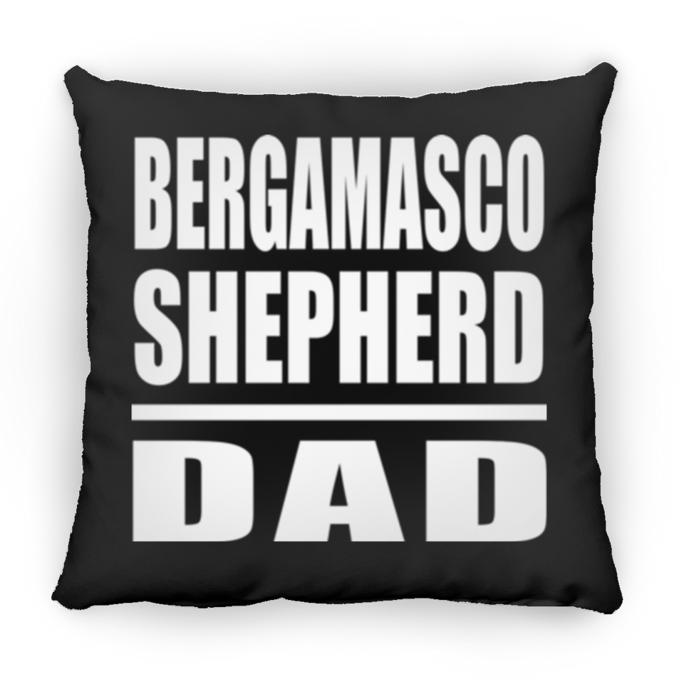 Bergamasco Shepherd Dad - Throw Pillow Black