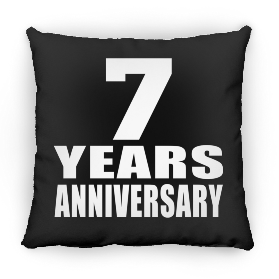 7th Anniversary 7 Years - Throw Pillow Black