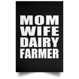 Mom Wife Dairy Farmer - Poster Portrait