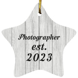 Photographer Established Est. 2023 - Star Ornament F